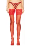 Falke Seidenglatt 15 Stay Up In Red
