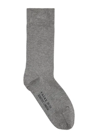 Falke Sensitive London Cotton-blend Socks In Light Grey