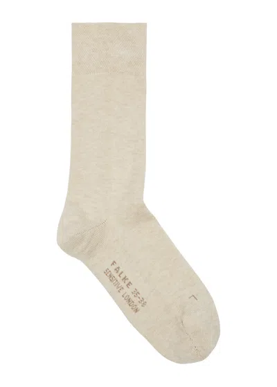 Falke Sensitive London Cotton-blend Socks In Sand