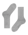 Falke Sensitive London Cotton Blend Solid Socks In Light Gray