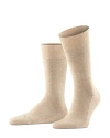 Falke Sensitive London Cotton Blend Solid Socks In Sand Melange