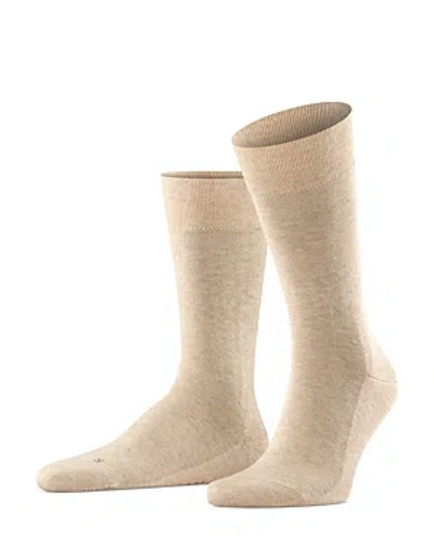 Falke Sensitive London Cotton Blend Solid Socks In Sand Melange