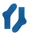 Falke Sensitive London Cotton Blend Solid Socks In Sapphire