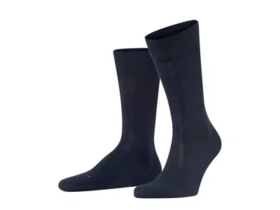 Falke Sensitive London Crew Cut Men's Crew Cut Socks Shoes Dark Navy: Eu 47-50 (us Men's 12.5-15) In Blue
