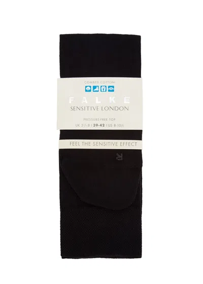 Falke Sensitive London Stretch Cotton Socks In Black