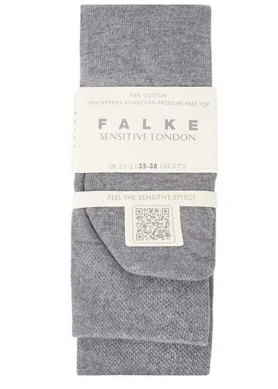 Falke Sensitive London Stretch Cotton Socks In Gray