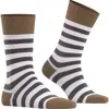 Falke Sensitive Mapped Line Crew Socks In Pebble