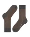 Falke Shadow Mercerized Cotton & Nylon Dress Socks In Flanell