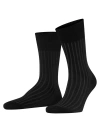 Falke Shadow Striped Dress Socks In Black