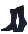 Falke Shadow Striped Dress Socks In Blue