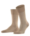 Falke Shadow Striped Dress Socks In Nude