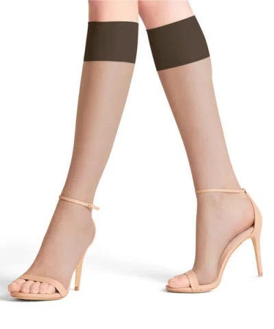 Falke Shelina Toeless 12 Denier Ultra Sheer Socks In Brown