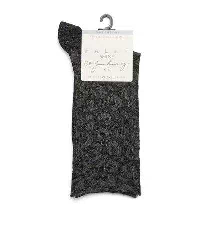 Falke Shiny Leopard Socks In Gray