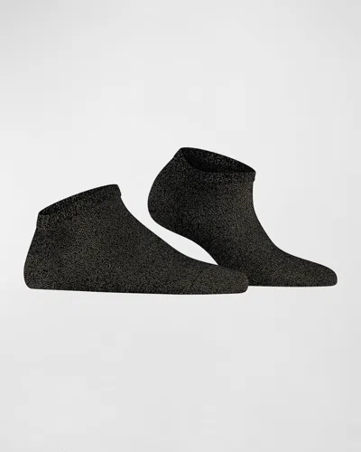 Falke Shiny Rolled-cuff Sneaker Socks In Black