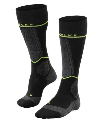 Falke Sk Compression Wool Ski Socks In Black