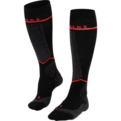 Falke Sk Compression Wool Ski Socks In Black