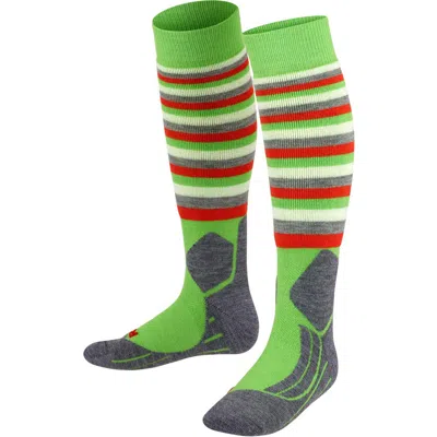 Falke Sk2 Intermediate Stripes Ski Socks In Green