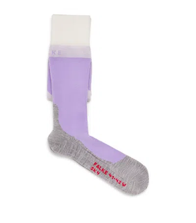 Falke Sk4 Skiing Socks In Purple