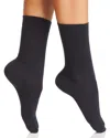 Falke Soft Wool And Cotton-blend Socks In Dark Navy