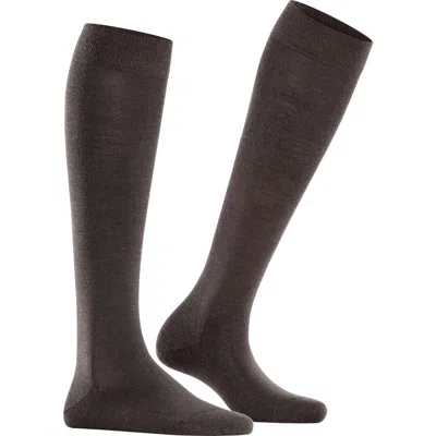 Falke Soft Merino Knee High Socks In Dark Brown