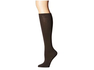 Falke Softmerino Knee High Socks Women's Knee High Socks Shoes Brown: Eu 37-38 (us Women's 6.5-7.5), Cotto In Black
