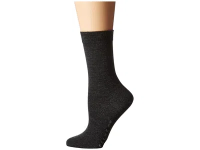 Falke Softmerino Socks Women's Crew Cut Socks Shoes Anthracite: Eu 35-36 (us Women's 5-6) In Gray