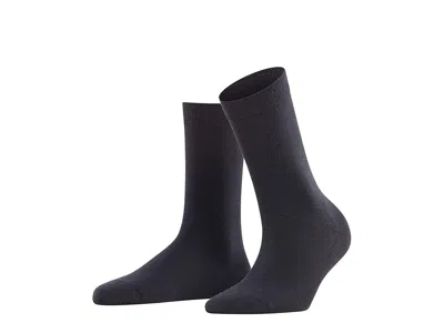 Falke Softmerino Socks Women's Crew Cut Socks Shoes Navy: Eu 35-36 (us Women's 5-6) In Blue