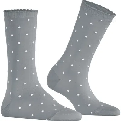 Falke Spike Polka Dot Crew Socks In Gray