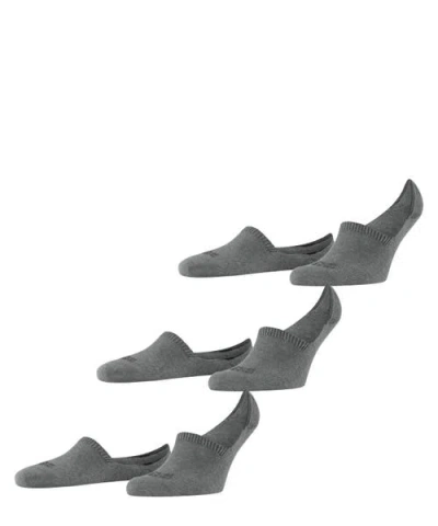 Falke Step Cotton 3-pack High Cut No Show Socks In Gray