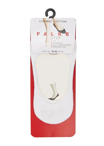Falke Step Cotton-blend Trainer Socks In White