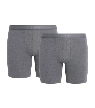 Falke Stretch Egyptian Cotton Boxer Briefs In Black