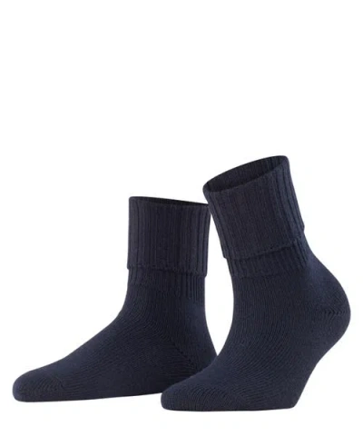 Falke Striggings Rib Wool Boot Socks In Blue
