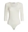 Falke Stringbody Bodysuit In Ivory