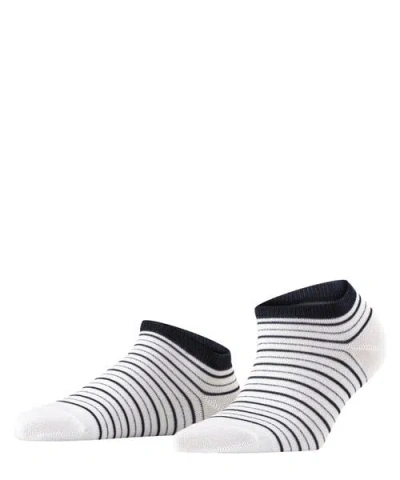 Falke Stripe Shimmer Sneaker Socks In White