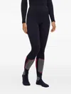 Falke Textured Ski Leggings In Black