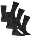 Falke Tiago 3-pack Dress Socks In Anthracite
