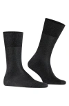 Falke Tiago Organic Cotton Dress Socks In Anthracite