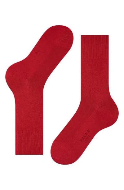 Falke Tiago Organic Cotton Dress Socks In Red