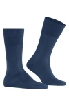 Falke Tiago Organic Cotton Dress Socks In Royal Blue