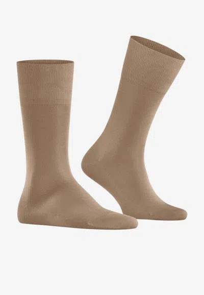 Falke Tiago Sheer Shimmer Socks In Brown