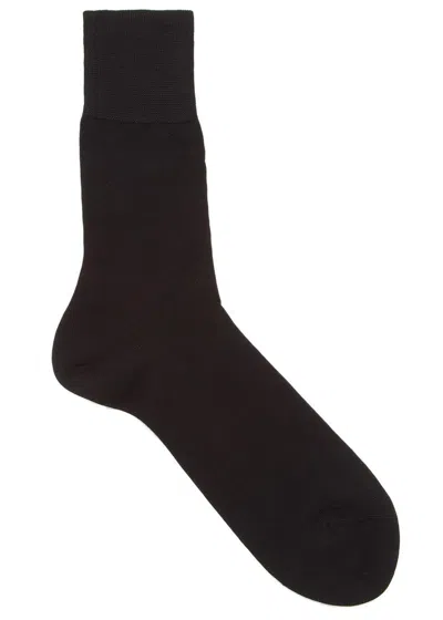 Falke Tiago Stretch-cotton Socks In Black