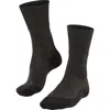 Falke Tk1 Adventure Wool Hiking Socks In Black