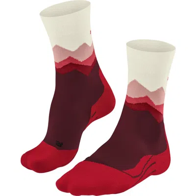 Falke Tk2 Explore Crest Hiking Socks In Burgundy