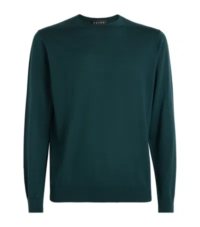 Falke Ultrafine Merino Wool Sweater In Green