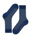 Falke Uptown Tie Patterned Dress Socks In Royal Blue