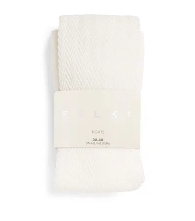 Falke Virgin Wool-blend Fable Estate Tights In White