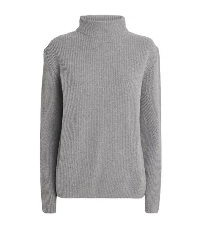 Falke Virgin Wool-blend Mock-neck Sweater In Gray