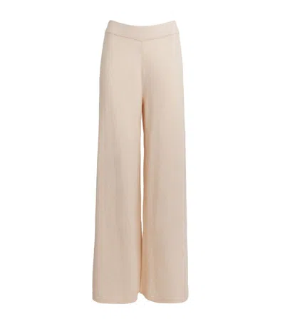 Falke Virgin Wool-blend Trousers In Pink