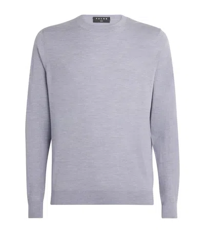 Falke Virgin Wool Crew-neck Sweater In Grey