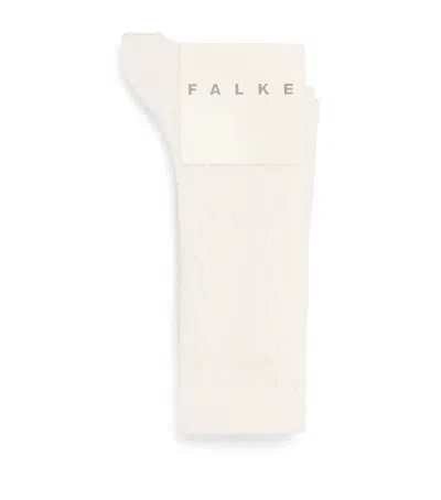 Falke Virgin Wool-blend Declivity Ankle Socks In White